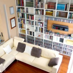 Libreria Selecta Lema Divano Dema Conversazione Living Musica Villino Monte Titano
